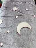پتو شب نما دو نفره طرح ماه و ستاره زرشکی 🌌
