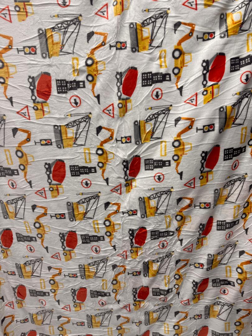 پتو ژله ای یک نفره طرح ماشین آلات ابزاری