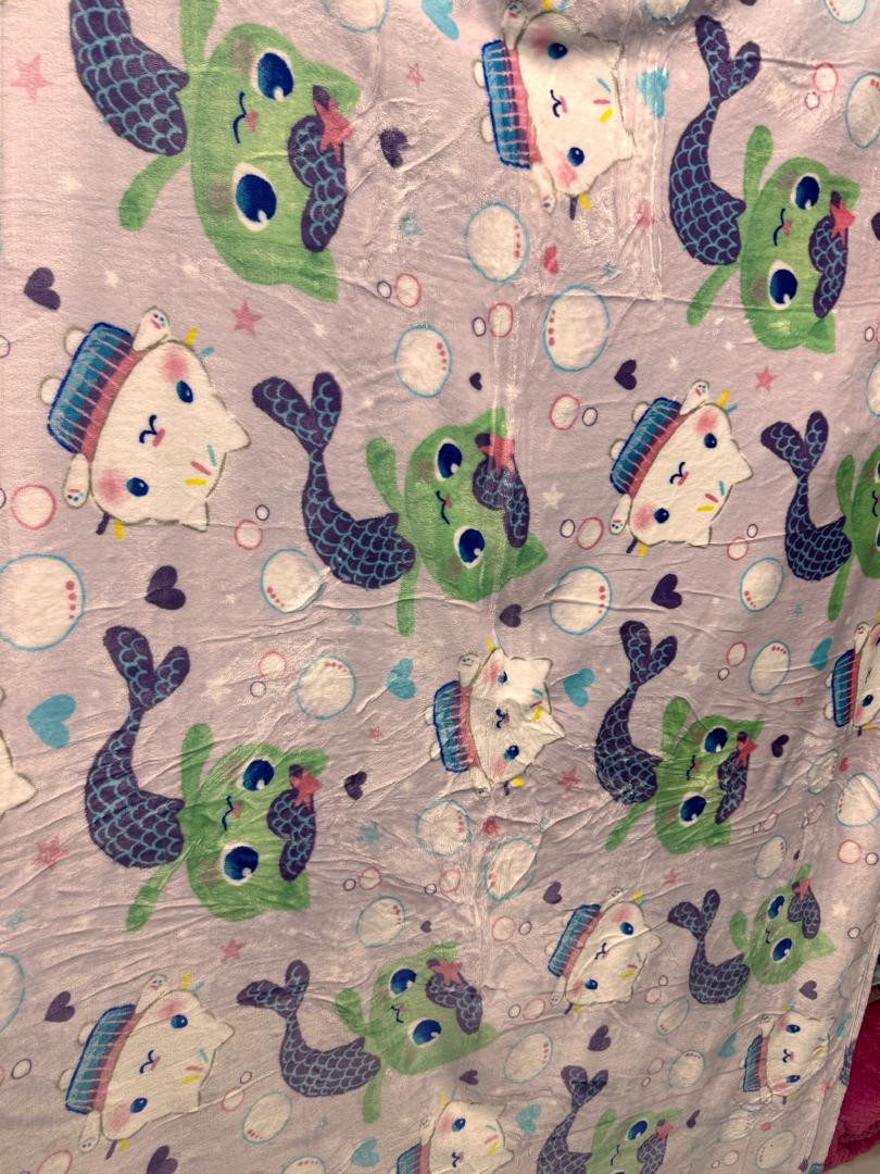 پتو ژله ای یک نفره طرح پری دریایی گرم بالا