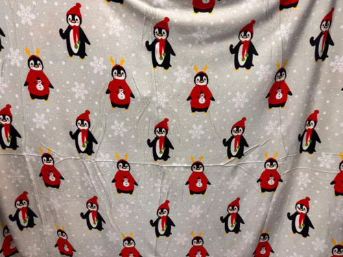 پتو ژله ای یک نفره طرح پنگوئن کریسمسی