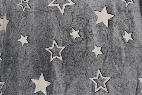 پتو شب نما یک نفره طرح ستاره طوسی پر رنگ💫