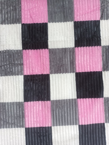 پتو مسافرتی یک نفره تراکم بالا کرکره ای چهارخونه