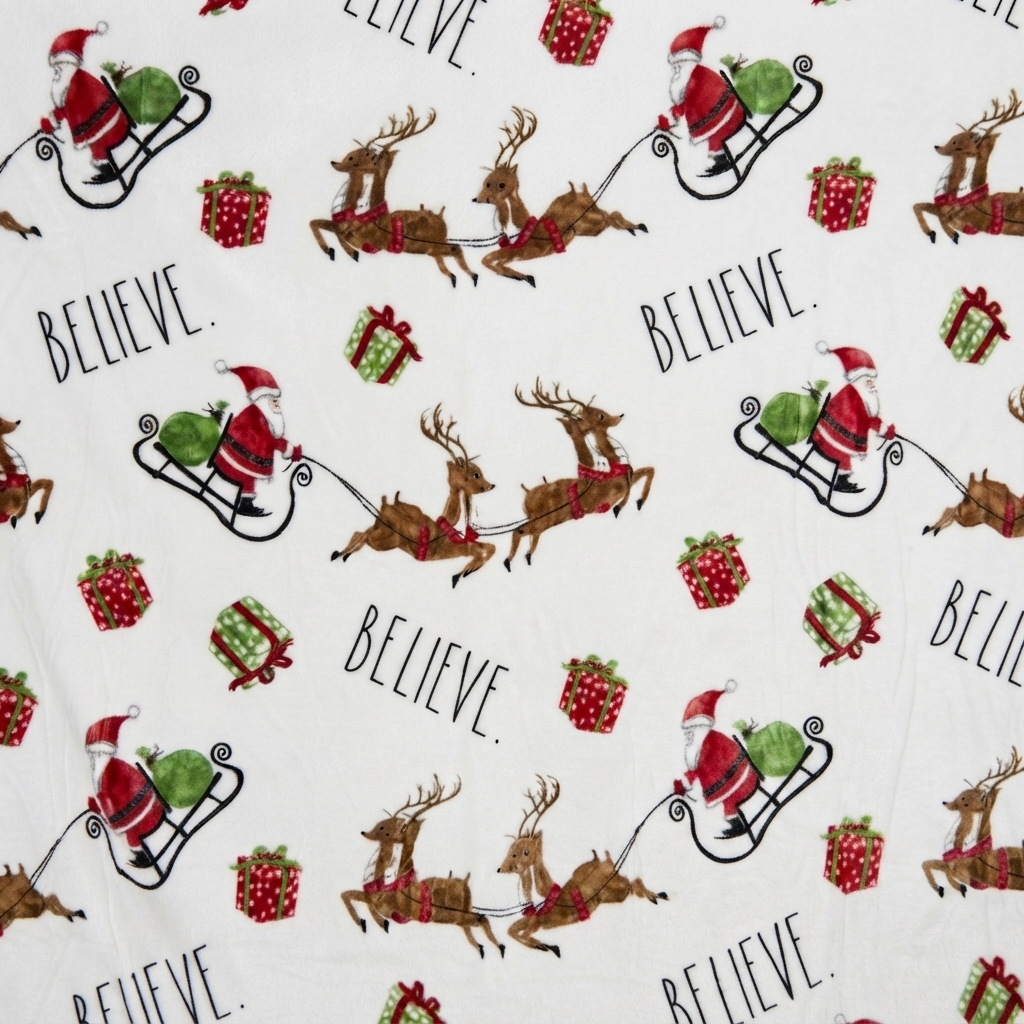 پتو مسافرتی یک نفره تراکم بالا کریسمس و سانتا🎄🎅