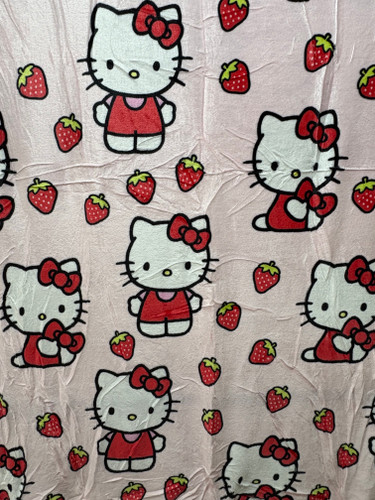 پتو ژله ای کودک طرح کیتی و توت فرنگی 🍓