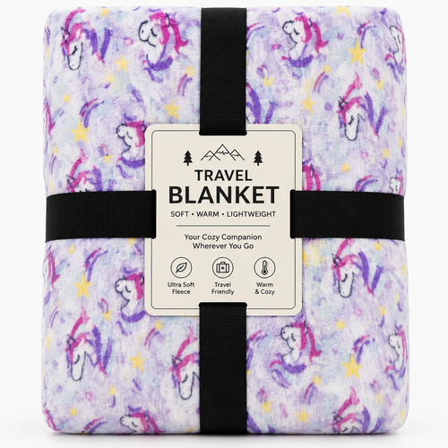 پتو مسافرتی دو نفره طرح پونی 🦄