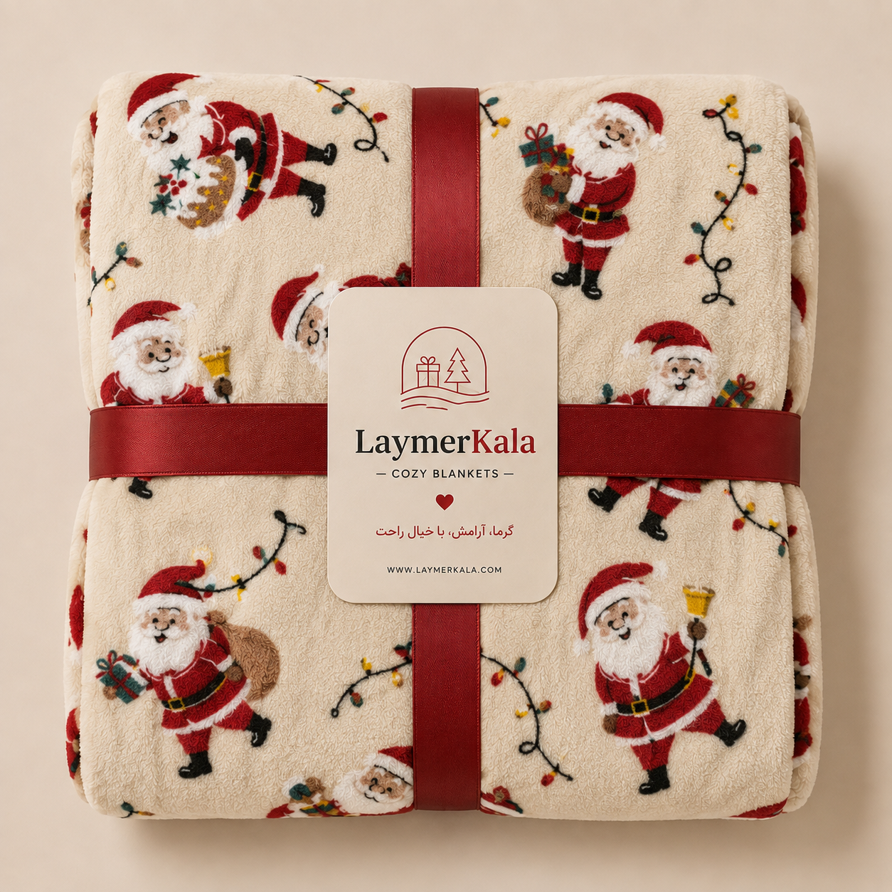 پتو ژله ای یک نفره طرح کریسمس 🎄 🎅