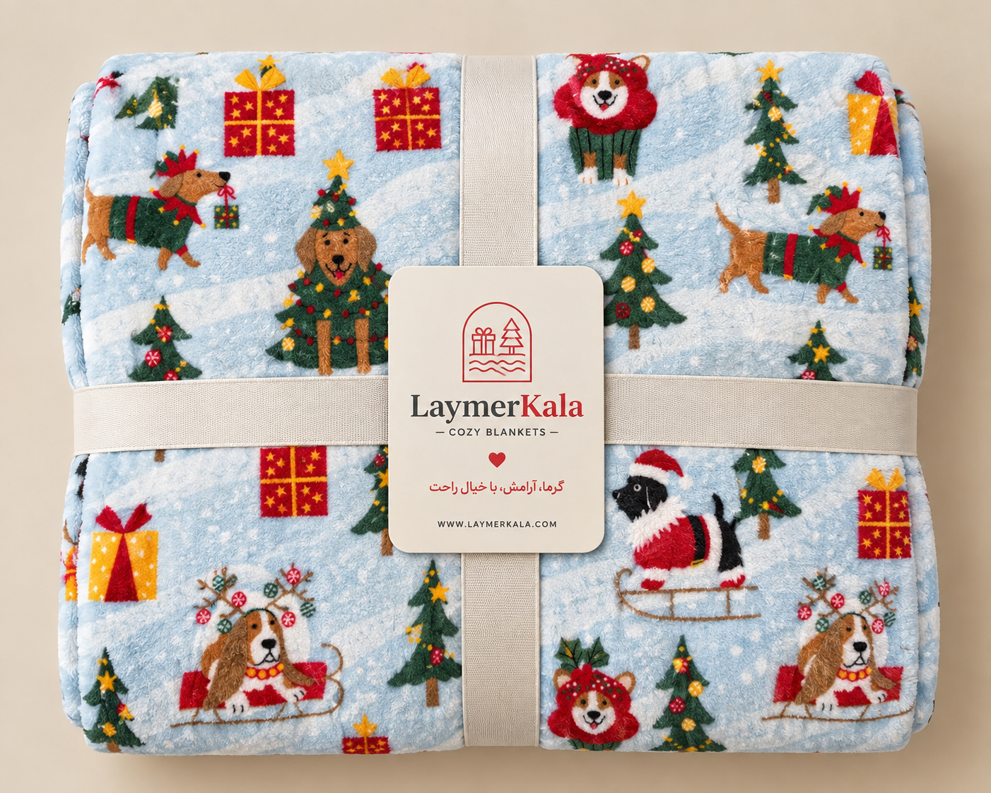 پتو ژله ای یک نفره طرح کریسمس 🎄