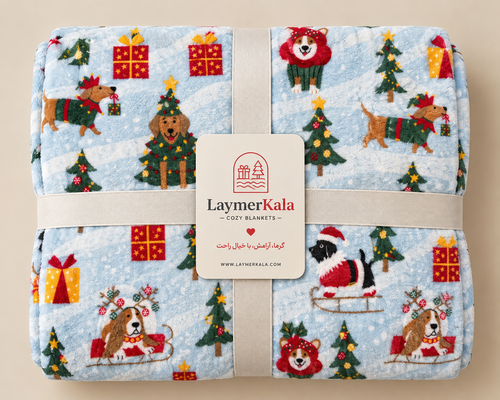 پتو ژله ای یک نفره طرح کریسمس 🎄
